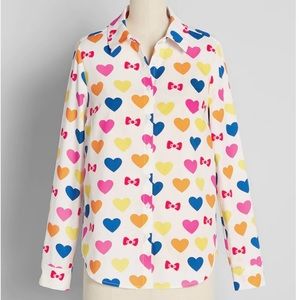 NWT ModCloth x Hello Kitty Button Down Shirt - Large